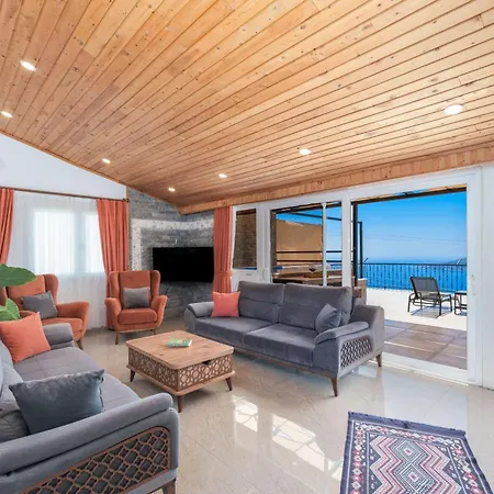 Luxury With Pool And Sauna In Ferienhaus Kalkan